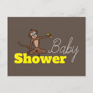 Cheeky Monkey, Baby Shower Invitation Postcard
