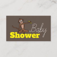 Cheeky Monkey, Baby Shower Ticket Invitation