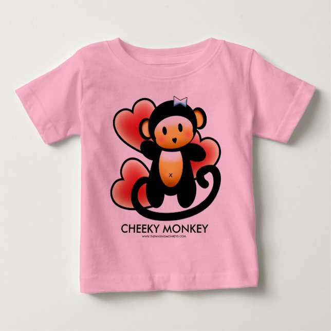 Cheeky Monkey Baby T-Shirt (Front)