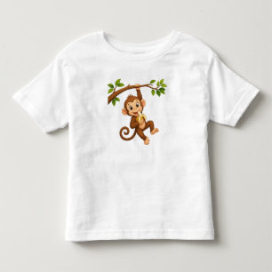 Cheeky Monkey Banana Snack Time Toddler T-Shirt