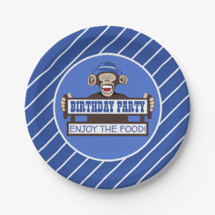 Cheeky Monkey Birthday Party Paper Plate
