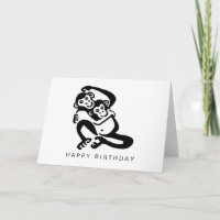 Cheeky monkey - BONOBO -Chimpanzee -Happy birthday