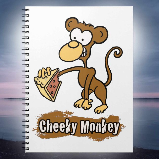Cheeky Monkey Cartoon Design Spiral Notebook (Creator Uploaded)