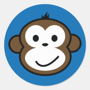 Cheeky Monkey Classic Round Sticker