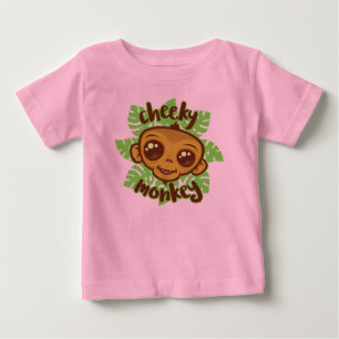 Cheeky Monkey Cute Cartoon Primate Drawing Baby T-Shirt