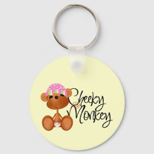 Cheeky Monkey - Girl Tshirts and Gifts Key Ring
