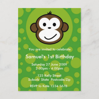 Cheeky Monkey Invitation [lime]