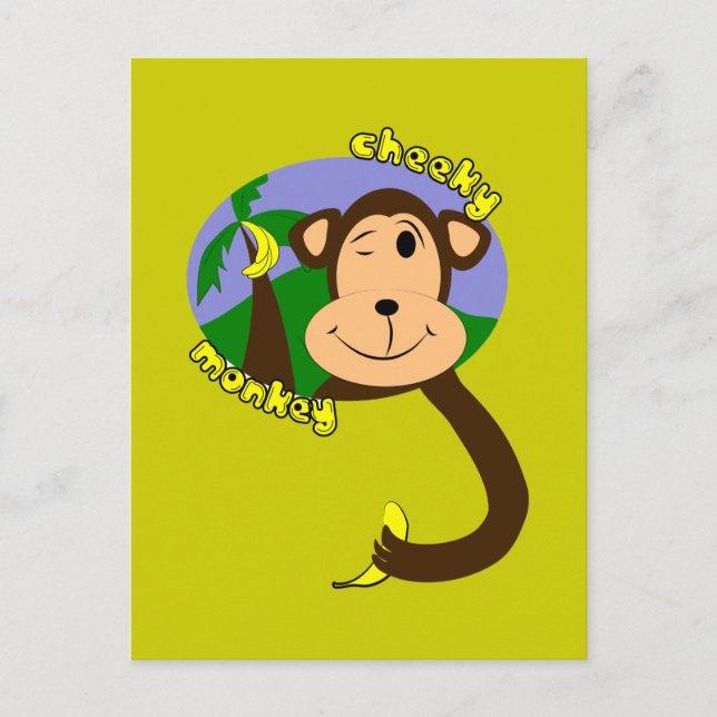 Cheeky Monkey Postcard (Front)