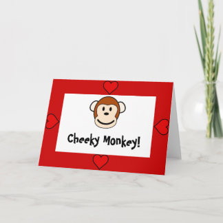 Cheeky Monkey Valentine's Card