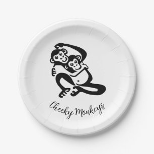 Cheeky Monkeys - Chimpanzee - Bonobo - Party Paper Plate