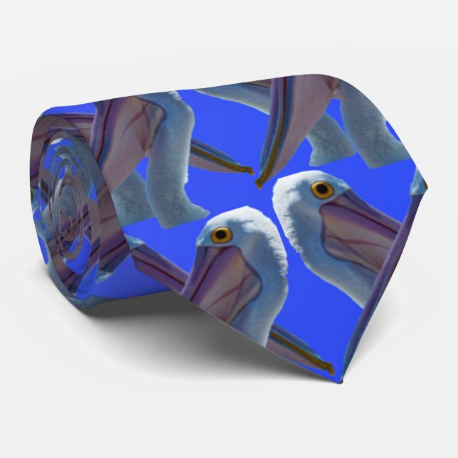 Cheeky Pelican Faces, Tie (Rolled)