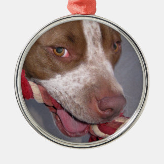 Cheeky Pitbull Metal Tree Decoration