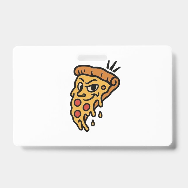 🍕 Cheeky Pizza Slice ID Badge (Front)