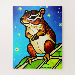 Cheeky, Playful Chipmunk Pal Jigsaw Puzzle