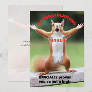 🎓Cheeky Squirrel Congrats Card