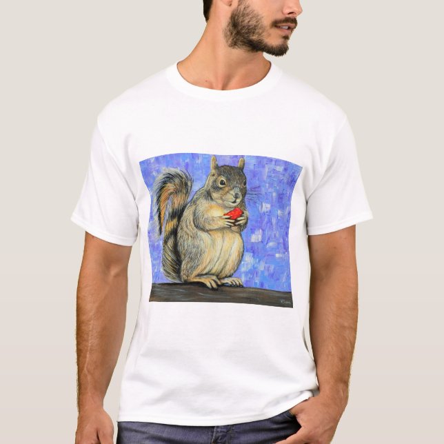 Cheeky Squirrel Painting T-Shirt (Front)