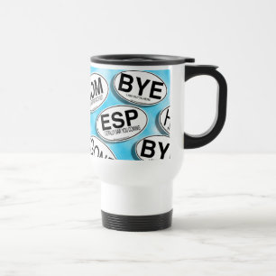 Cheeky Travel Euro Stickers Travel Mug