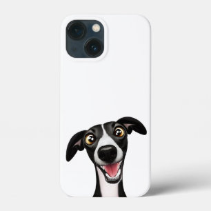 Cheeky Whippet in a cute cartoon art iPhone 13 Mini Case