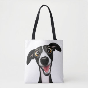 Cheeky Whippet in a cute cartoon art Tote Bag