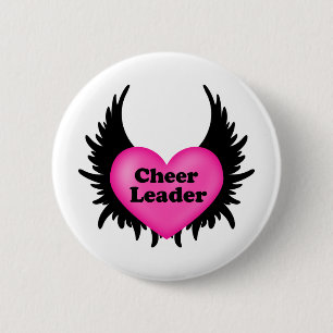 Cheeleader Heart 6 Cm Round Badge