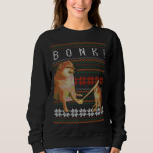 Cheems Bonk Ugly Christmas Sweater Doge Meme Desig