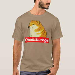 Cheems Cheemsburbger Label  T-Shirt