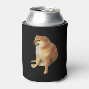 Cheems Meme Double Sided Black Can Cooler