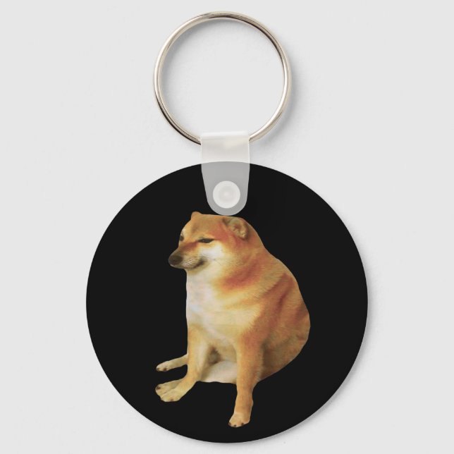 Cheems Meme Keychain (Front)