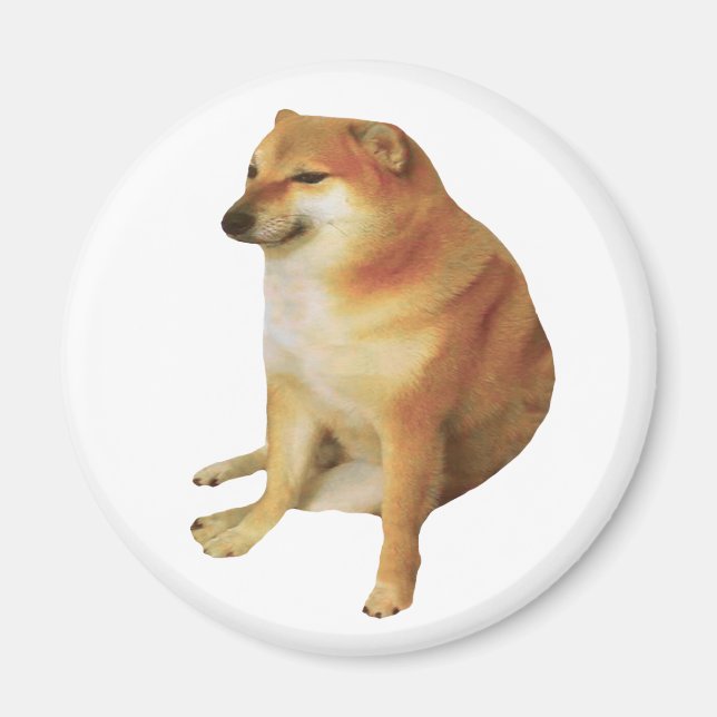 Cheems Meme Magnet (Front)