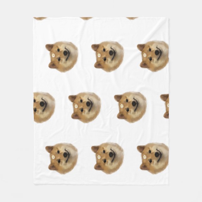Cheems the Fat Shiba Inu Pattern Blanket (Front)