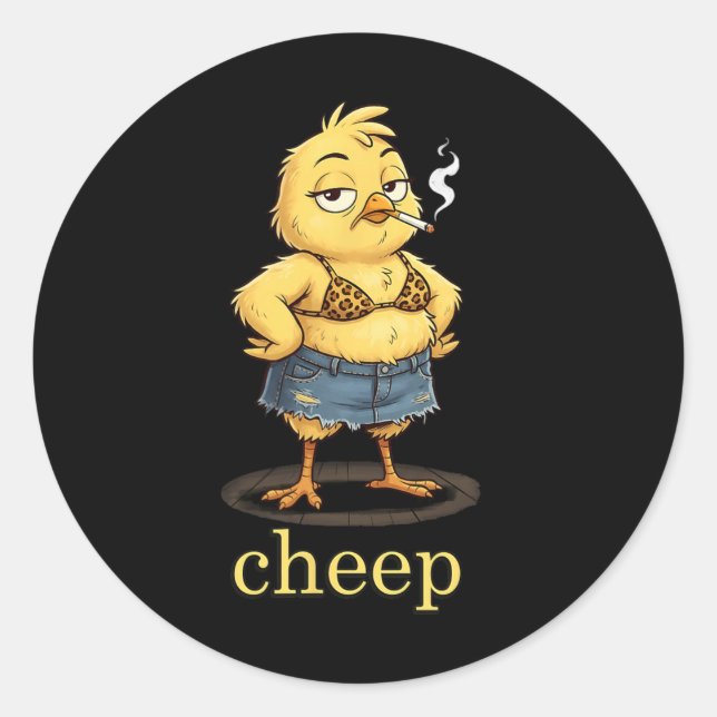 Cheep Inappropriate Easter _1  Classic Round Sticker (Front)