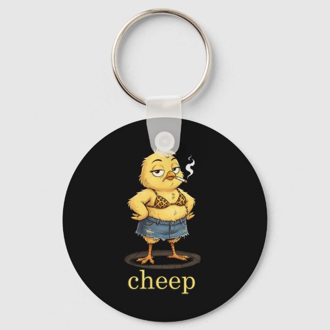 Cheep Inappropriate Easter  Key Ring (Front)