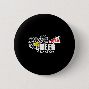 Cheer 2026 Cousin Graduation Senior Cheerleader Gi 6 Cm Round Badge