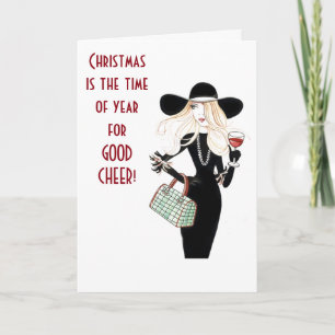***CHEER AT CHRISTMAS*** WINE FOR SURE!!!! HOLIDAY CARD