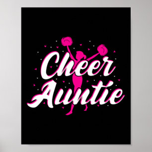 Cheer Aunt Cheerleader Outfit Cheer Auntie Cheer Poster