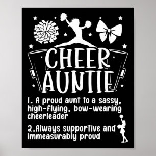 Cheer Aunt Definition Cheerleading Aunt Cheerleade Poster