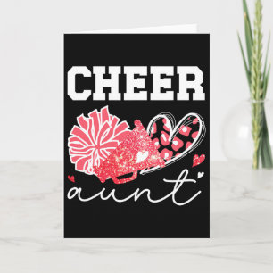 Cheer Aunt For Mother's Day Black Women's Cheerlea Card