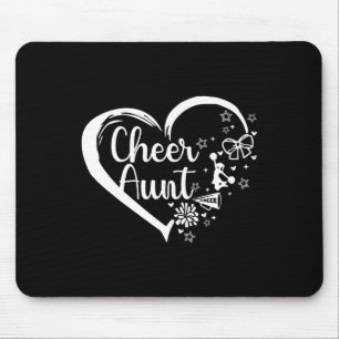 Cheer Aunt Heart Aunt Of A Cheerleader Aunt Mouse Pad