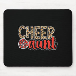 Cheer Aunt Leopard Aunt Of A Cheerleader Aunt Chee Mouse Pad