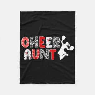Cheer Aunt Of A Cheerleader Aunt Cheerleading Aunt Fleece Blanket