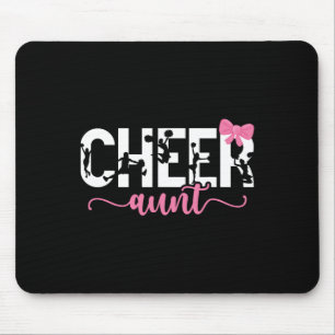 Cheer Aunt Of A Cheerleader Auntie Bow Cheerleadin Mouse Pad