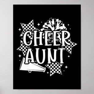 Cheer Aunt Of A Cheerleader Auntie Cheerleading Au Poster