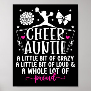Cheer Aunt Proud Aunt Of A Cheerleader Aunt Cheer  Poster