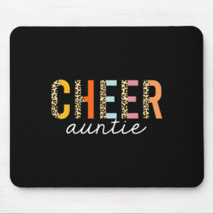 Cheer Auntie Leopard Cheerleader Girl Cheerleading Mouse Pad