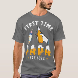 Cheer Beer And Milk 1st Father Day First Time Papa T-Shirt