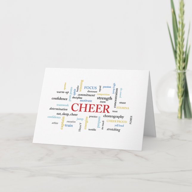 CHEER Birthday with Words Card (Front)