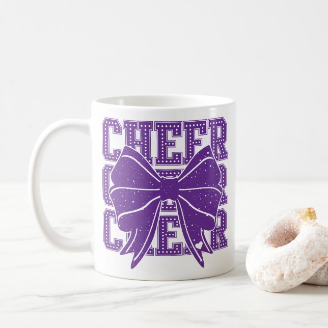 Cheer Bow  Coffee Mug (With Donut)