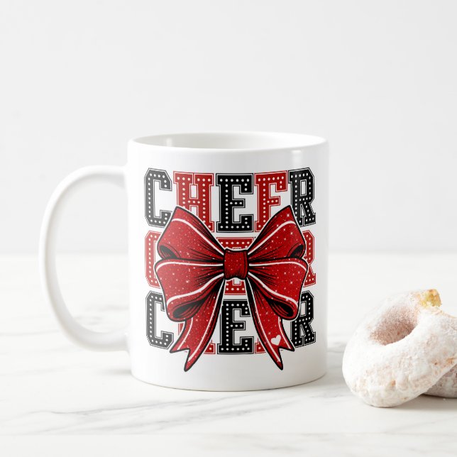 Cheer Bow  Coffee Mug (With Donut)