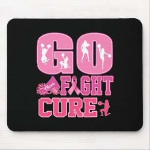 Cheer Breast Cancer Shirts Pink Ribbon Cheerleader Mouse Pad