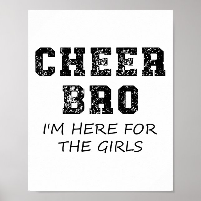 Cheer Bro Funny Brother Cheerleading Supporter Boy Poster (Front)